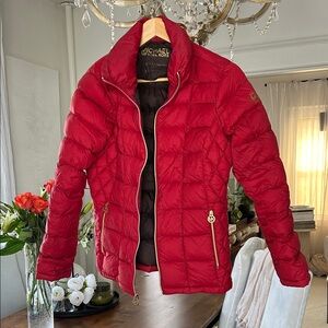 Michael Kors Cherry Red Puffer Jacket